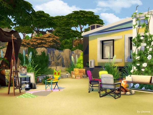  The Sims Resource: Pastel Beach Camp by Lhonna