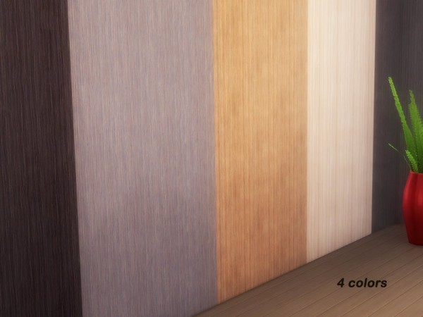  The Sims Resource: Gloss wood wall by Evolain