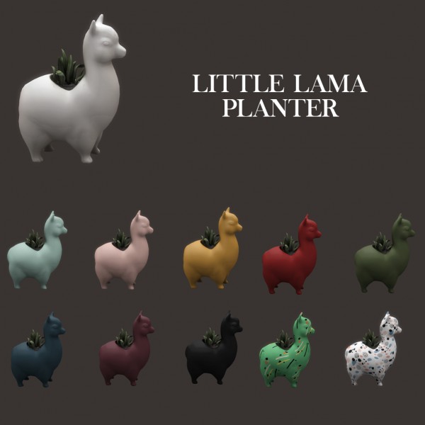  Leo 4 Sims: Little llama planter