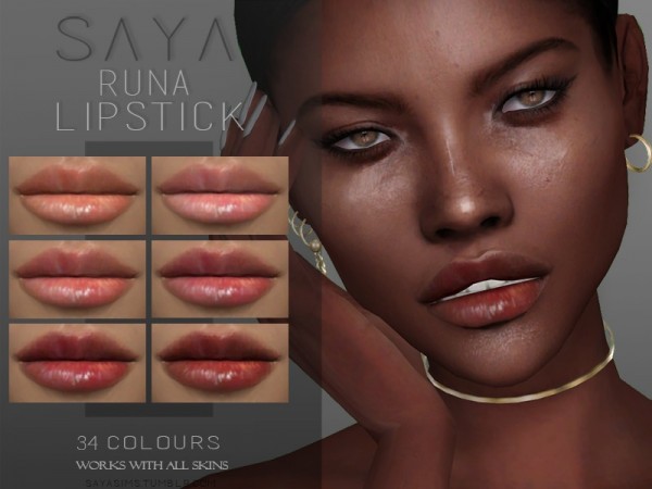  The Sims Resource: Runa Lipstick by Saya Sims