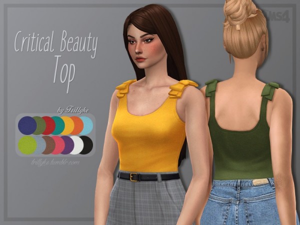  The Sims Resource: Critical Beauty Top by Trillyke