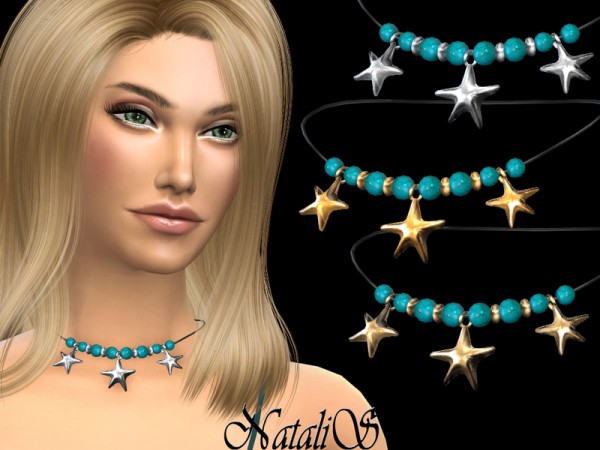  The Sims Resource: Sea star beaded necklace by NataliS