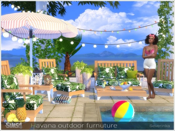  The Sims Resource: Havana outdoor furniture by Severinka