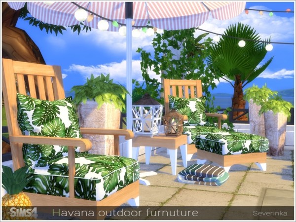  The Sims Resource: Havana outdoor furniture by Severinka