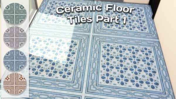  Simming With Mary: Ceramic Floor Tiles Set