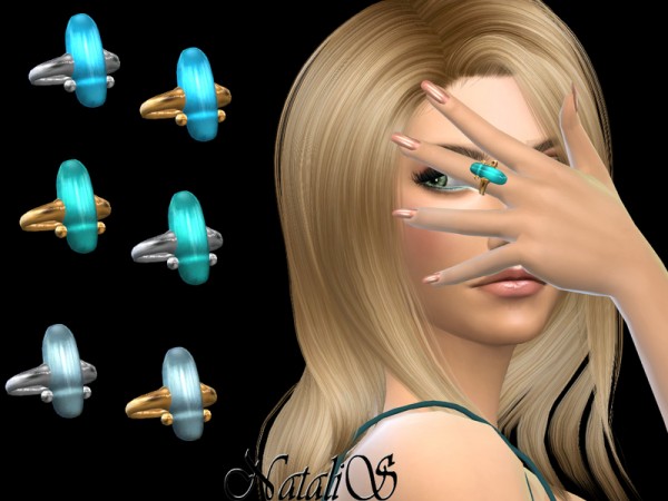  The Sims Resource: Sea glass ring by NataliS