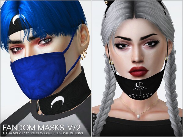 The Sims Resource: Fandom Masks V/2 by Pralinesims • Sims 4 Downloads