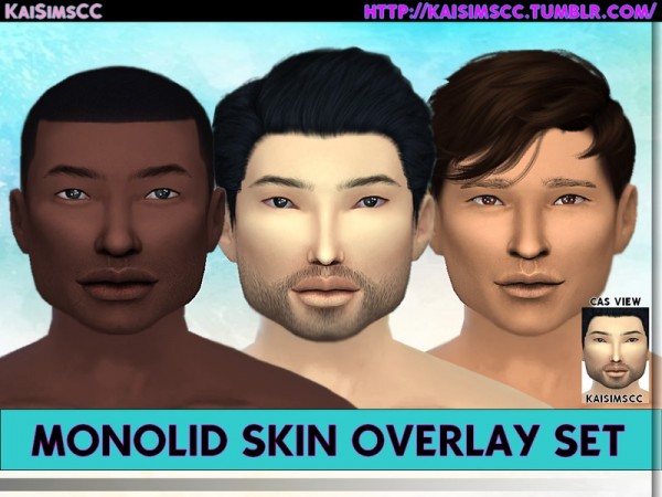  The Sims Resource: Monolid Skin Overlay Set 1 by KaiSims