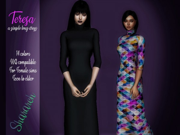  The Sims Resource: Teresa Dress by Sharareh