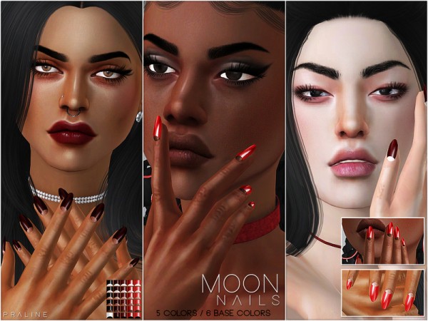  The Sims Resource: Moon Nails N23 by Pralinesims