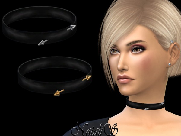  The Sims Resource: Cone piercing choker by NataliS