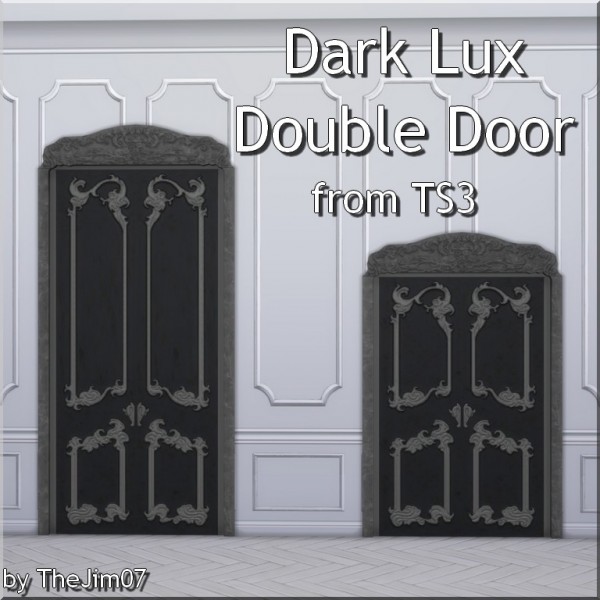  Mod The Sims: Dark Lux Double Door by TheJim07