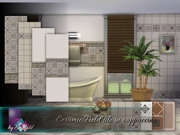  The Sims Resource: Ceramic Field Tile in cappuccino by emerald