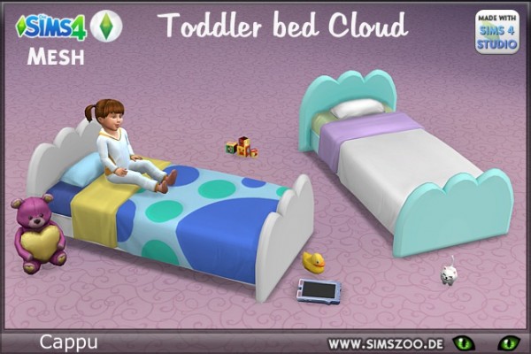  Blackys Sims 4 Zoo: Toddler Bed Cloud by  Cappu