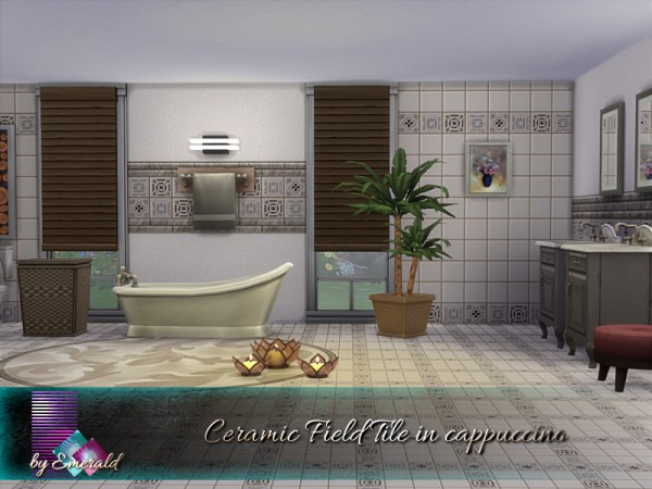 The Sims Resource: Ceramic Field Tile in cappuccino by emerald