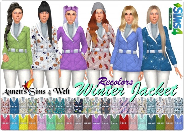  Annett`s Sims 4 Welt: Winter Jacket   Recolors