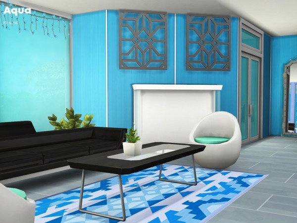  The Sims Resource: Aqua house by Pralinesims