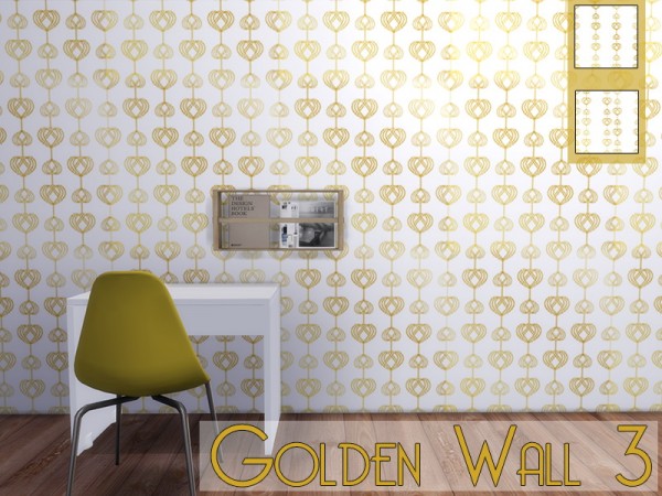  Models Sims 4: Golden wall 3