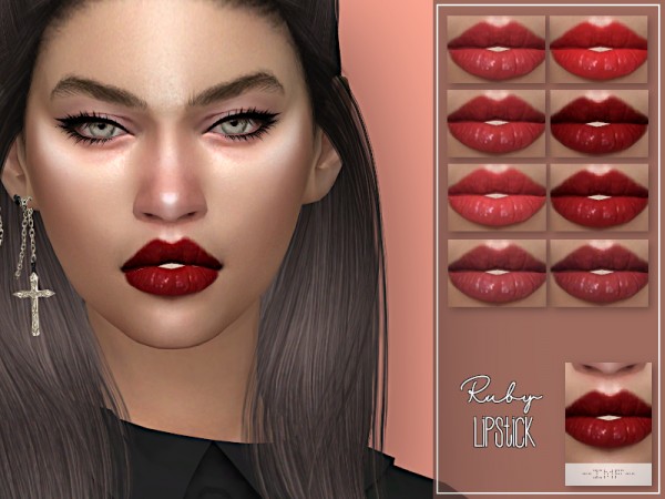  The Sims Resource: Ruby Lipstick N.109 by IzzieMcFire