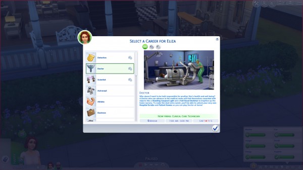  Mod The Sims: Doctor Career Job Titles Replacement by d unit