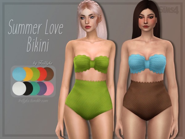  The Sims Resource: Summer Love Bikini by Trillyke