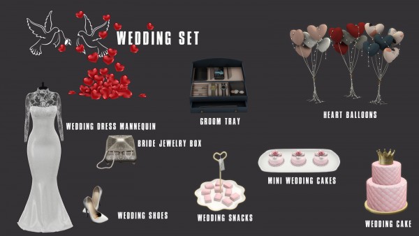  Leo 4 Sims: Wedding set