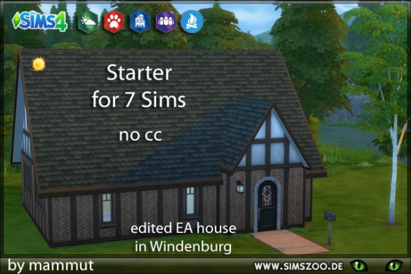  Blackys Sims 4 Zoo: Cardboard starter house by mammut