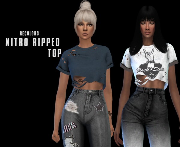  Leo 4 Sims: Ripped top recolored