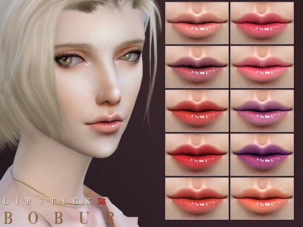  The Sims Resource: Lipstick 58 by Bobur