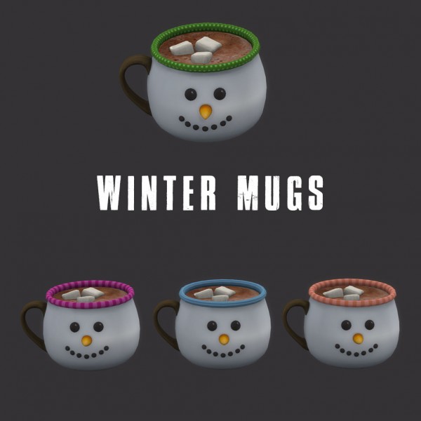  Leo 4 Sims: Winter Mugs