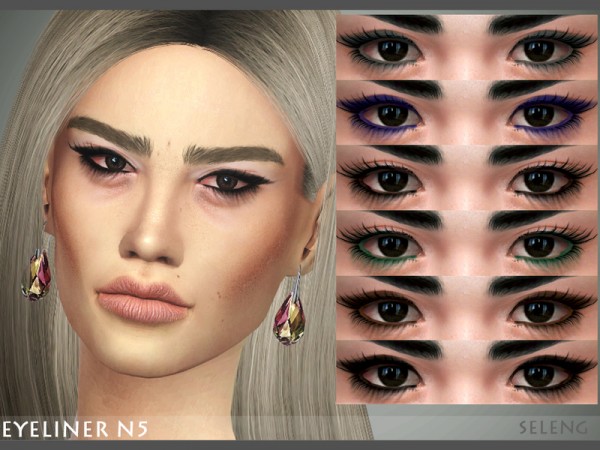  The Sims Resource: Eyeliner N5 by Seleng
