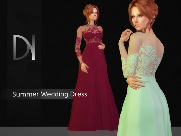  The Sims Resource: Summer Wedding Dress by DarkNighTt