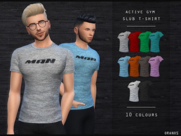 The Sims Resource: Active Gym Slub T Shirt by OranosTR