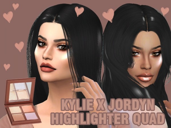  The Sims Resource: Jordyn Highlighter Quad by Kylie Cosmetics