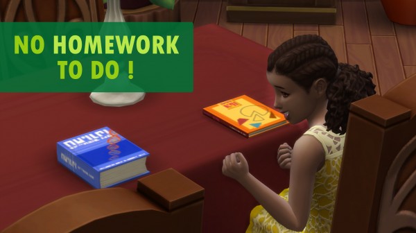  Mod The Sims: No homework to do by Nova JY