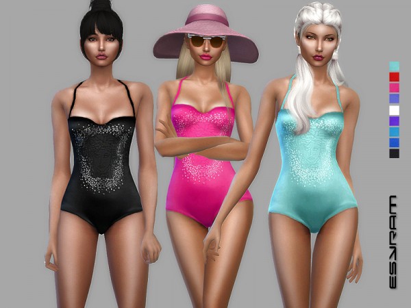  The Sims Resource: Swimsuit with Medusa application by EsyraM