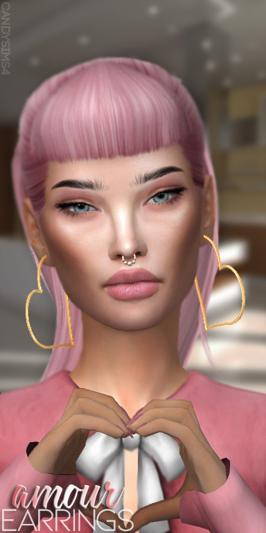  Candy Sims 4: Amour Earrings
