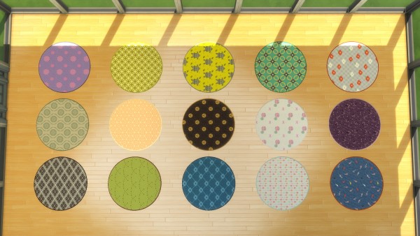  Mod The Sims: Colorful Japanese Rugs by araynah