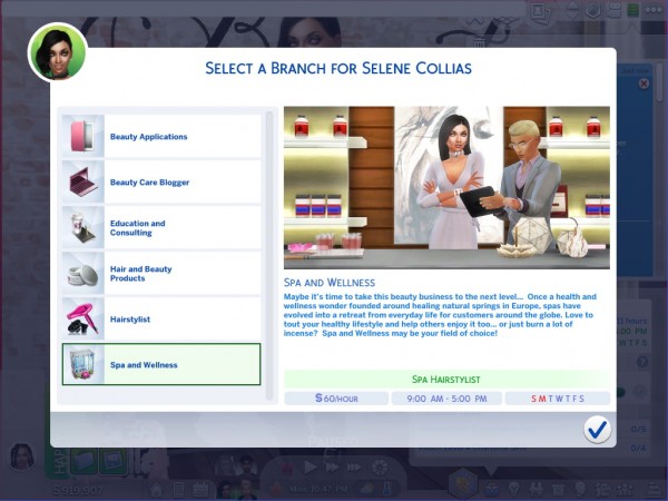  Mod The Sims: Ultimate Beauty Career by asiashamecca