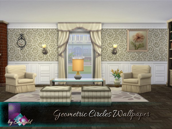  The Sims Resource: Geometric Circles Wallpaper by emerald