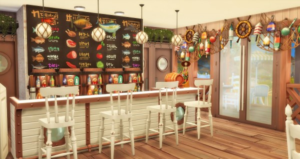 Ruby`s Home Design: The Seafood Bar - No CC • Sims 4 Downloads