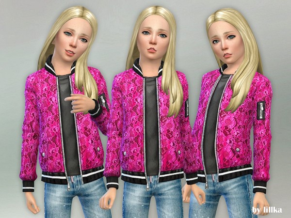 The Sims Resource: Pink Designer Jacket by lillka • Sims 4 Downloads