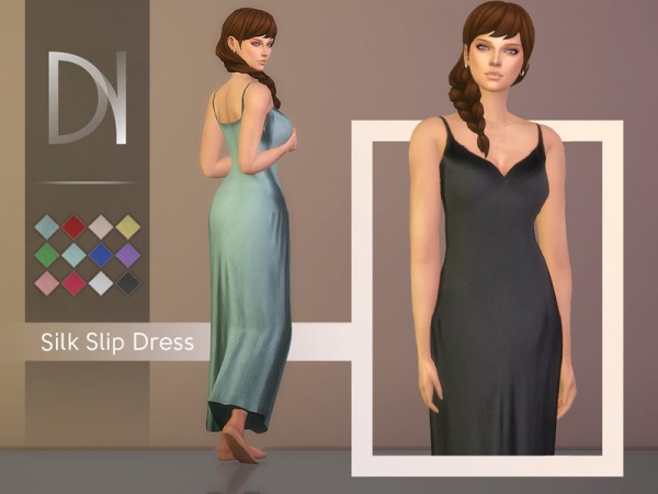  The Sims Resource: Silk Slip Dress Sleepwear by DarkNighTt