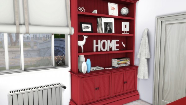  Models Sims 4: Red and White Bedroom