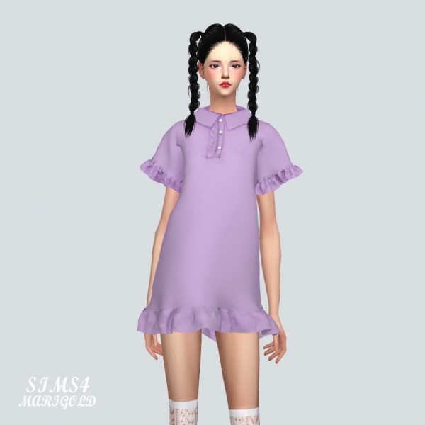  SIMS4 Marigold: Frill Pk Dress