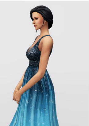 Rusty Nail: Embellished Blue Ombre Dress