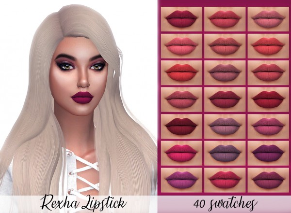  Frost Sims 4: Rexha lips 10 swatches