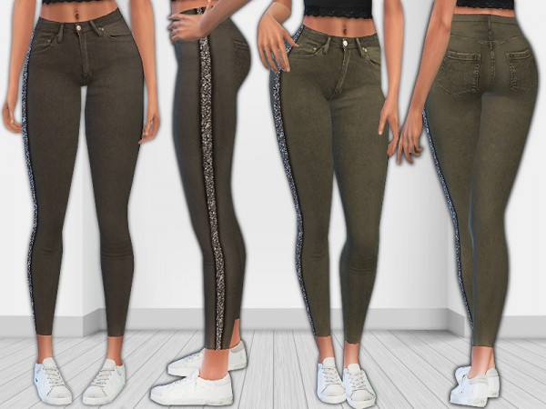  The Sims Resource: New Trend Embellished Designer Jeans by Saliwa