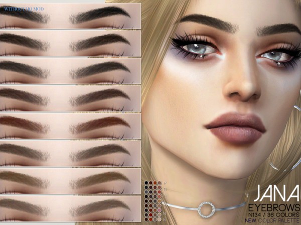  The Sims Resource: Jana Eyebrows N134 by Pralinesims