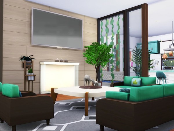  The Sims Resource: Oasis Modern House 3 by MychQQQ
